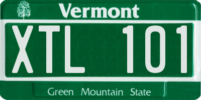 VT license plate XTL101