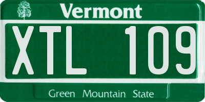 VT license plate XTL109