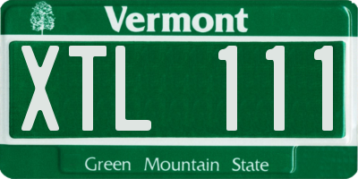 VT license plate XTL111