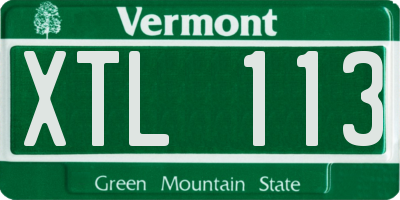 VT license plate XTL113