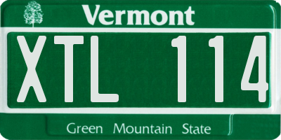 VT license plate XTL114