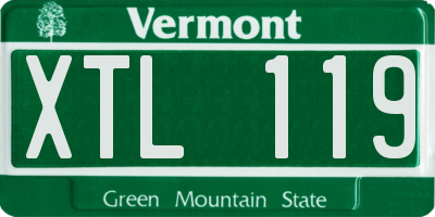 VT license plate XTL119