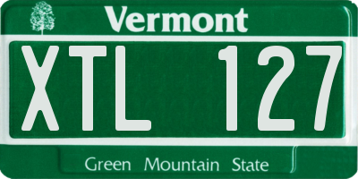 VT license plate XTL127