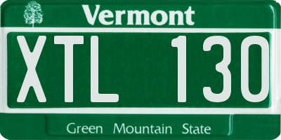 VT license plate XTL130