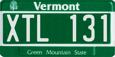 VT license plate XTL131