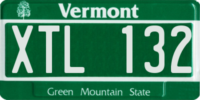 VT license plate XTL132