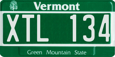 VT license plate XTL134