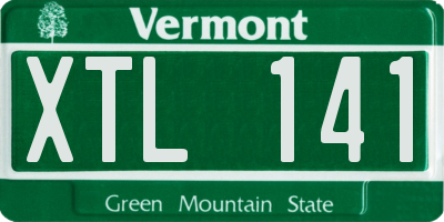 VT license plate XTL141
