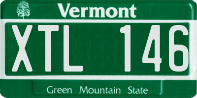 VT license plate XTL146