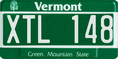 VT license plate XTL148