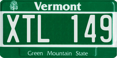 VT license plate XTL149