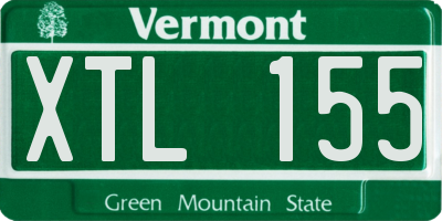 VT license plate XTL155