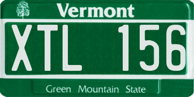 VT license plate XTL156