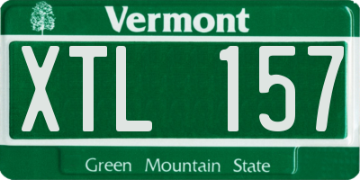 VT license plate XTL157
