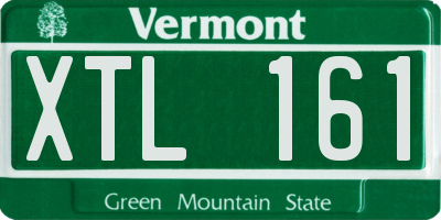 VT license plate XTL161