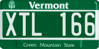 VT license plate XTL166