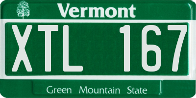 VT license plate XTL167