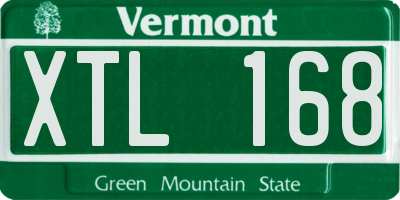 VT license plate XTL168