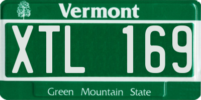 VT license plate XTL169