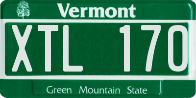VT license plate XTL170