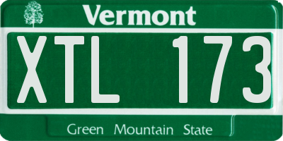 VT license plate XTL173