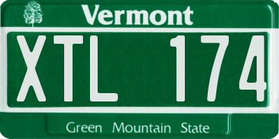 VT license plate XTL174