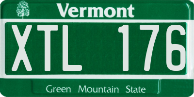 VT license plate XTL176