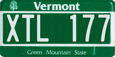 VT license plate XTL177