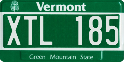 VT license plate XTL185