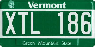 VT license plate XTL186