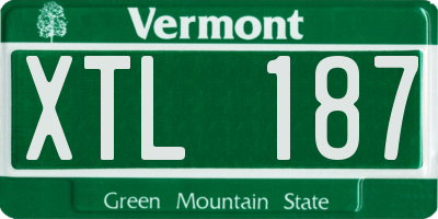 VT license plate XTL187