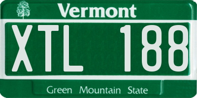 VT license plate XTL188