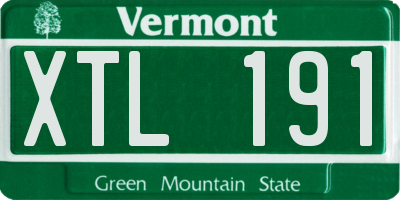 VT license plate XTL191