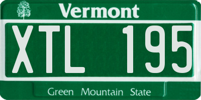 VT license plate XTL195