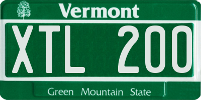 VT license plate XTL200