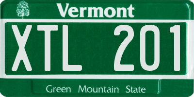 VT license plate XTL201