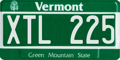 VT license plate XTL225