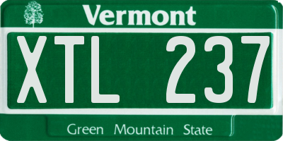 VT license plate XTL237