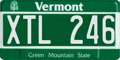 VT license plate XTL246