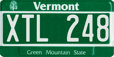 VT license plate XTL248