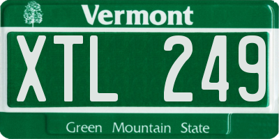 VT license plate XTL249