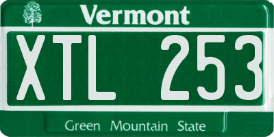 VT license plate XTL253
