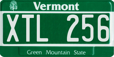 VT license plate XTL256
