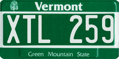 VT license plate XTL259