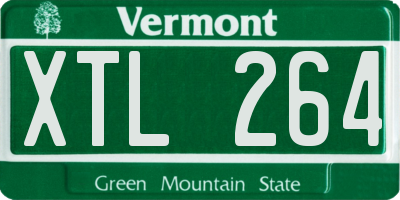 VT license plate XTL264