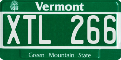 VT license plate XTL266