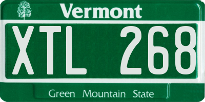 VT license plate XTL268