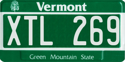 VT license plate XTL269