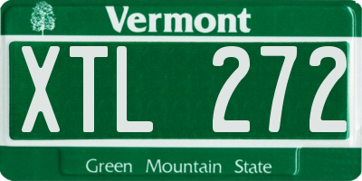 VT license plate XTL272