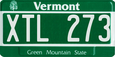 VT license plate XTL273